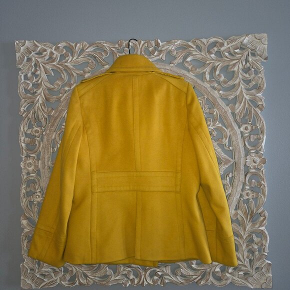 JCrew yellow wool peacoat size medium - Picture 3 of 7